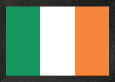 Gerahmtes Wandbild Poster Leinwanddruck Bild IRLAND FLAGGE