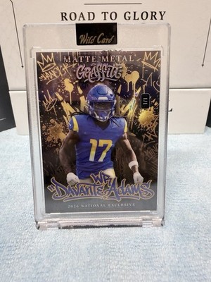 Davante Adams 1/1 Matte Metal Graffiti Gold 2026 Wild Card National Exclusive