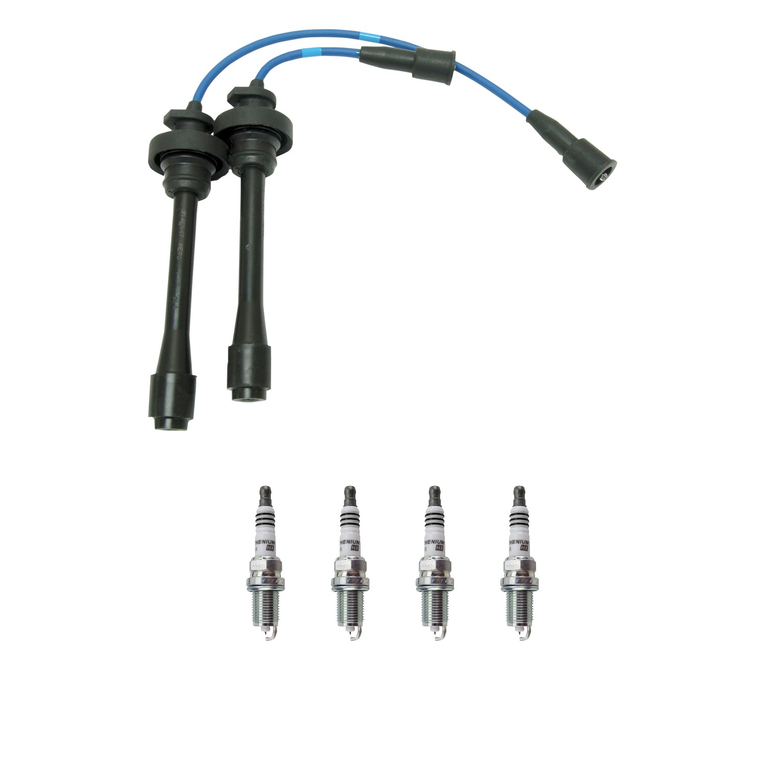 NGK 5mm Wire Set 4 Ruthenium Spark Plug Kit For Eclipse Mirage 1.8 2.0 2.4 L4