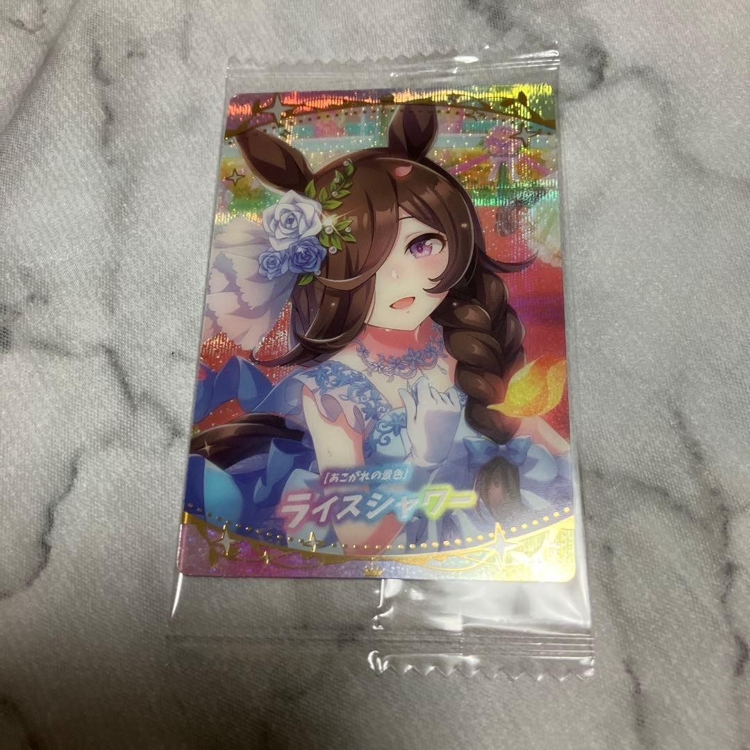 Tarjeta SSR de ducha de arroz Uma Musume - paisaje, obleas gemelas,...