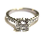 IL 14K White gold Round cut 2.58ct VS2 F Lab Grown Diamond engagement Ring 3.7g