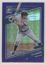 2021 Panini Donruss Optic Purple Pandora Prizm 28/99 DJ LeMahieu #145 0ld5