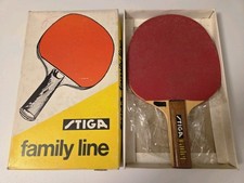 VINTAGE STIGA FAMILY LINE CADET TABLE TENNIS BAT π BOXED COLLECTORS 1970