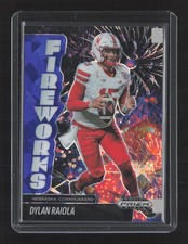 2025 Panini Prizm Black #9 Dylan Raiola Fireworks Blue Ice #/125
