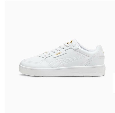 PUMA Court Classic Lux Lace Up  Mens White Sneakers Casual Shoes 39501901 Size 9