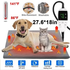 Large Pet Heating Pad Electric Blanket Waterproof Dog Cats Mat Warmer Washable