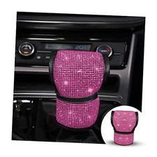 Bling Car Gear Shift Knob Cover, Rhinestone Anti-Slip Comfortable Pink