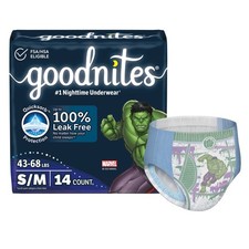 GoodNites Youth Youth Absorbent Underwear Small / Medium 43 to 68 lbs. 14 Ct