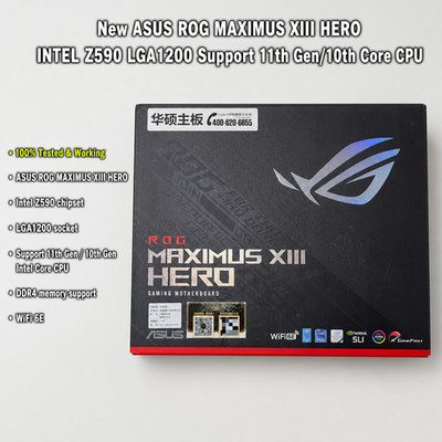 New ASUS ROG MAXIMUS XIII HERO INTEL Z590 LGA1200 Support 11th Gen/10th Core CPU
