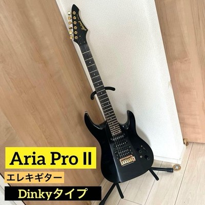 [Good Condition] Aria Pro II Electric Guitar MAGNA Dinky Type Black Gold