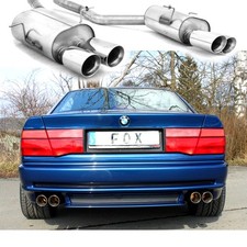 FOX Duplex Komplettanlage je 2x90mm scharf schräg mit Absorber für BMW E31 850i
