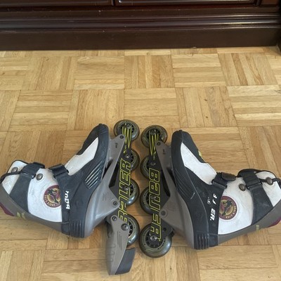 Inlineskates Größe 40,5 Herren Zum Schnüren Schwarz Weiß Gebraucht