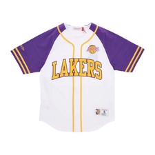 Los Angeles Lakers NBA Mitchell & Ness Practice Day Button Front Trikot