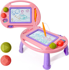 Magnetic Drawing Board, Toddler Girl Toys for 1-2 Year Old, Doodle Board Pad Lea