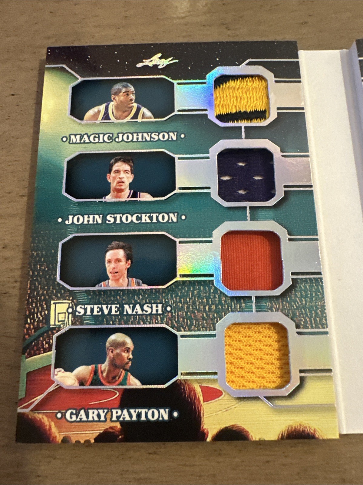 NBA 12 Game Used Jersey Booklet- 2026 Leaf Glory Of The Game- #d 15/25- 12 Relic view 2