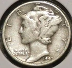 Silver Dime - Mercury - 1945 [163]