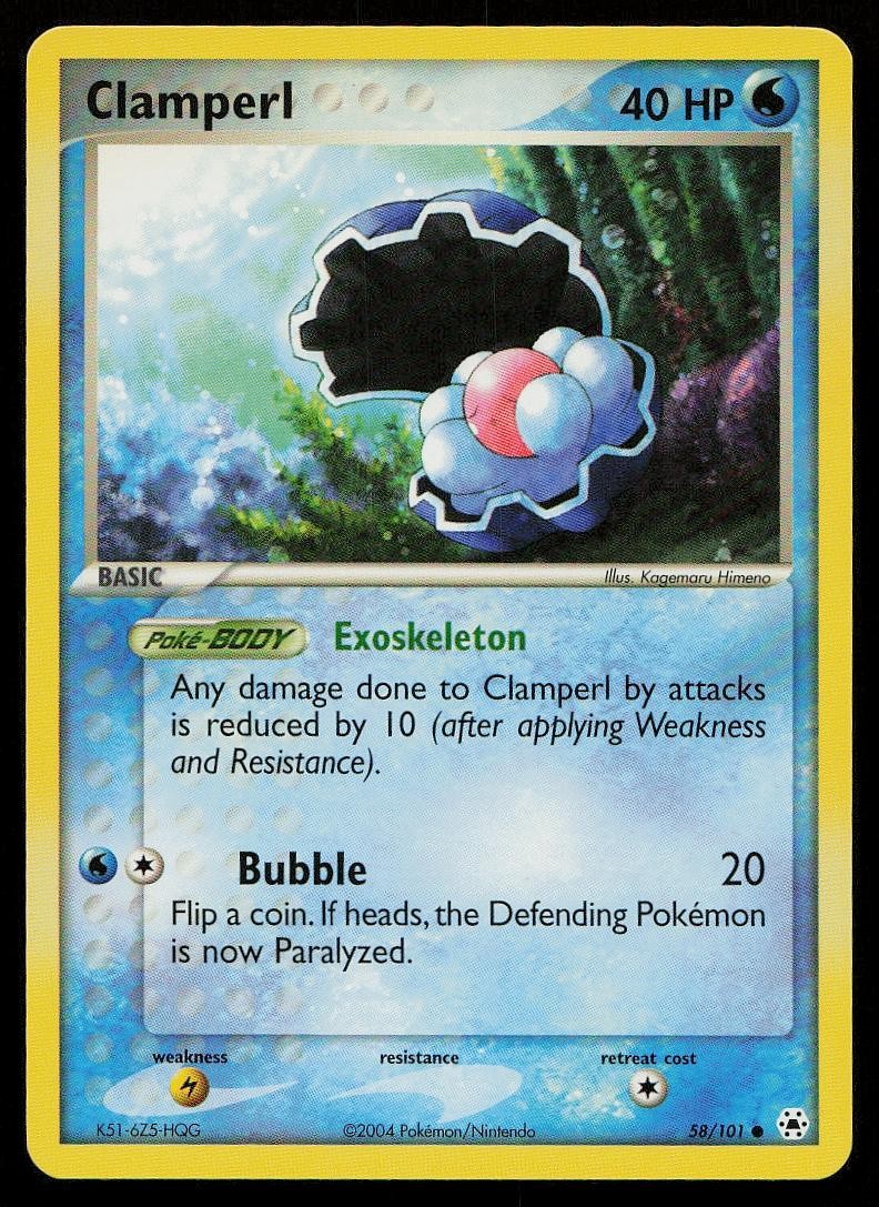 Clamperl 58/101 Common Hidden Legends Pokemon Near Mint