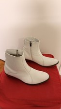 LIBERTYZENO Jazzy Jackman White Leather Ankle...