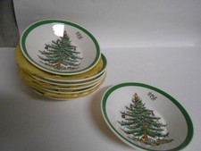SET OF 8 Spode Christmas Tree England 5 1/8 Fruit Dessert Bowls