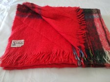 Vintage Glen Cree Galloway All Mohair Blanket Throw / Car Rug