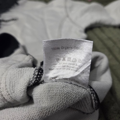 Boiler Room Split Black White Organic Cotton Hoodie Mens XL Made in Portugal - Picture 8 of 8