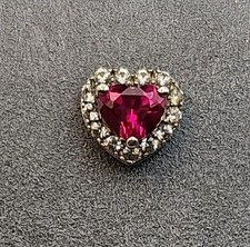 Sterling Silver Lab Created Ruby and White To...