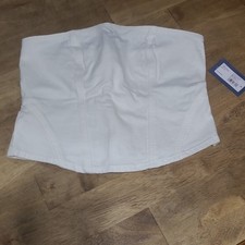 Universal Thread White Denim Strapless Corset Top Womens 8 NWT Bustier