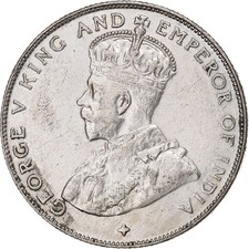 [#1507255] Straits Settlements, George V, 50 Cents, 1920, Bombay, Silver, AU
