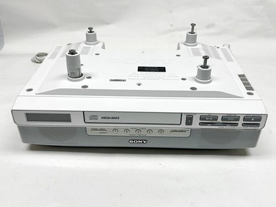 SONY Under Counter Cabinet Kitchen ICF-CD523 Clock Radio CD Player With Hardware
