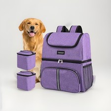 Dog Travel Bag Airline Approved Pet Supplies Backpack with 2 Food Container D...