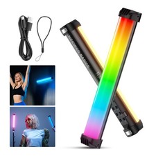NEEWER Basics 12in Magnetic RGB Light Wand CRI95 Dimmable 8W LED Tube Light