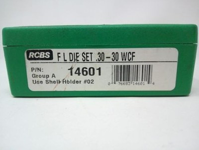 RCBS .30-30 WCF RELOADING FULL LENGTH DIE SET.  PART# 14601.  USED