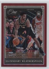 2019-20 Panini One and One Rookies Red 13/15 Quinndary Weatherspoon #150 0px3