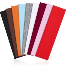 9PCS Headbands Women Non Slip Elastic Fabric Hair Band Soft Cotton Cloth