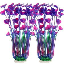 Aquarium Plants, 2 Pack Tall Plastic Plants for Fish Tank Decorations, 15.75 ...