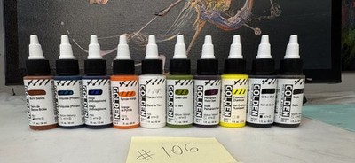 LOT OF 10 Golden High Flow Acrylics 1 fl. oz. /30 ml Sealed No Duplicates LOT106