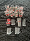 Vintage Coca Cola Coke 1980-1999 Glass Cup Collection Lot