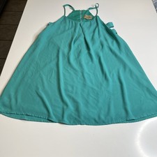 Women's Green Spaghetti Strap Sundress by DejaVu Size Small  (#L83)