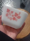 PYREX Pink Gooseberry 0502 1 1/2 PT Refrigerator Dish No Lid