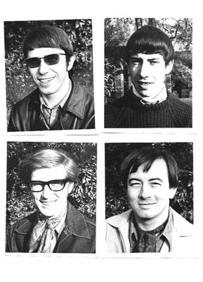 Y1540/ The Dark Blues UK Popgruppe 4 x Foto 12,5 x 10 cm 1969