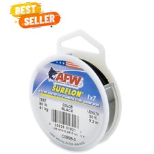Surflon Nylon Coated Stainless Steel Leader Wire - 90lb , 30ft, Made in USA