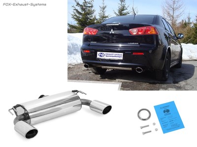  Duplex Sportauspuff Mitsubishi Lancer 8 CYO Rallyart 1x129x106mm oval