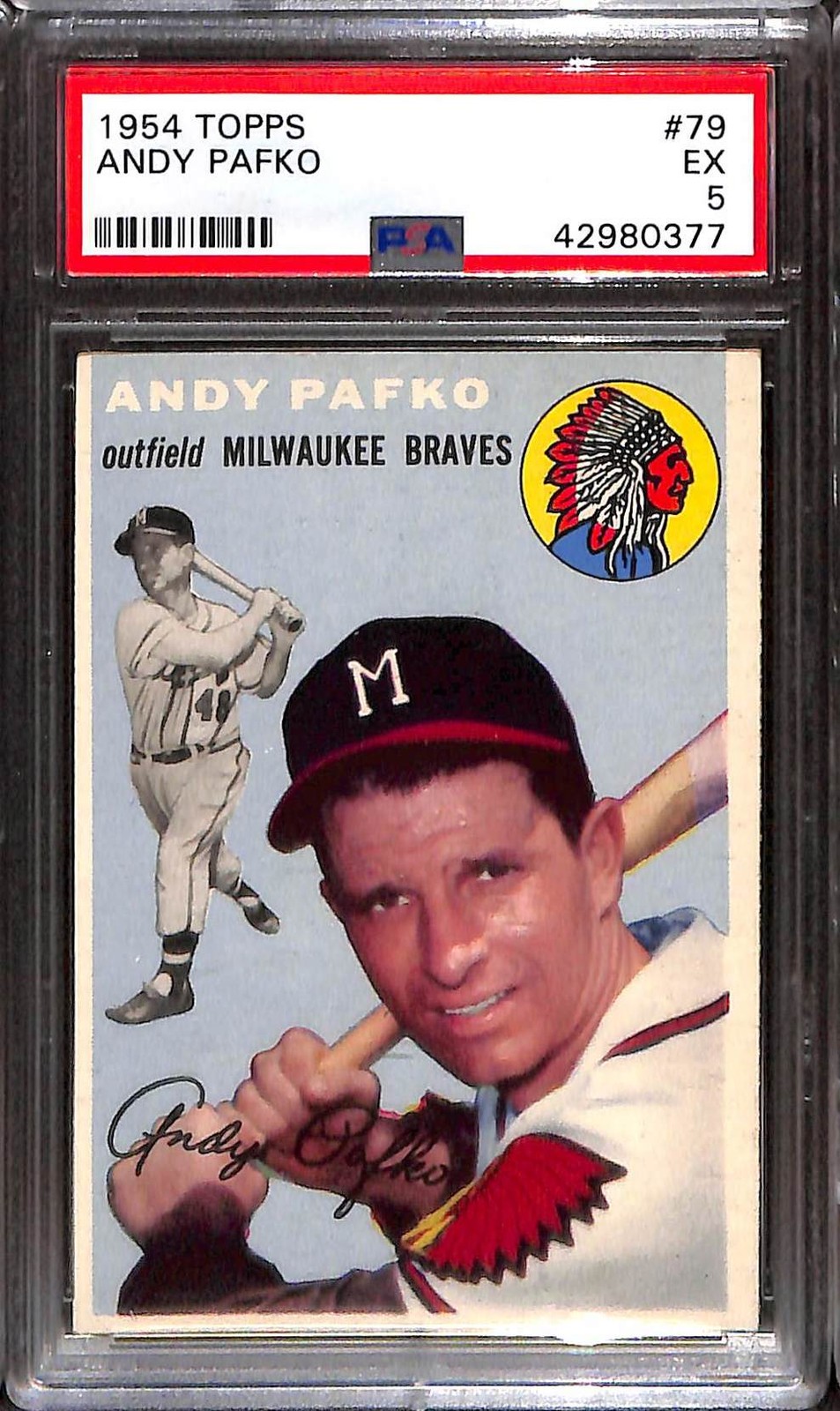 1954 TOPPS #79 Andy Pafko PSA 5 EX 42980377