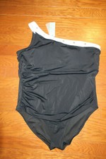 3X 24-26W    COASTAL BLUE MONOKINI    ONE-PIECE PAD BIKINI FULL COVERAGE SWIM SUIT