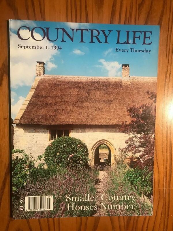 Vintage Country Life Magazine - September 1, 1994 - Smaller Country Houses