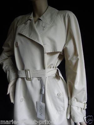 VISCONF ITALY IMPER TRENCHCOAT BEIGE CLARISSA GRÖSSE FR 40 IT 44 WASSERDICHT 