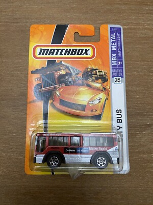 Matchbox - City Bus - Go Metro Los Angeles - 2008 MBX Metal VHTF Cracked Blister