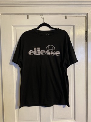 mens xl vintage ellesse t shirt black 