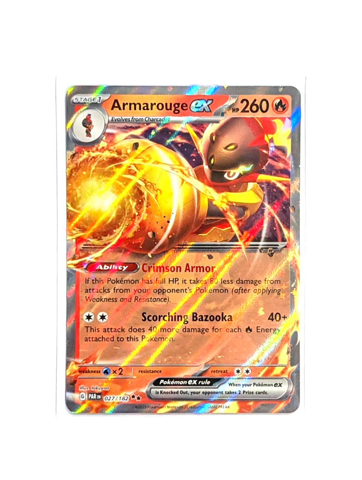 Armarouge ex 27/182 Double Rare Holo Paradox Rift POKEMON TCG PAR ENGLISH NM/M