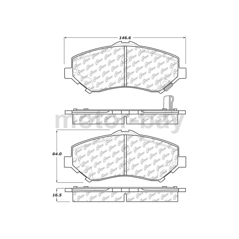 Pastillas de freno delanteras traseras para Chrysler Town & Country 3,6 L 2016 2015 2012 2014 2013 Foto 4 de 4